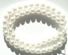 16 inch strand of 8mm White  Glass Pearls
